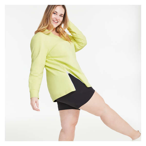 Women+ Side Zip Tunic - Light Lime Green